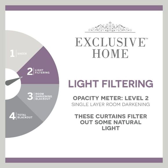 Exclusive Home - Set of 2 (120"x54") Loha Linen Light Filtering Bra Off White - Picture 2 of 4